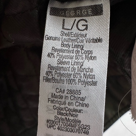 Oversized Boyfriend Vintage Black Leather Coat Jacket - Picture 9 of 9